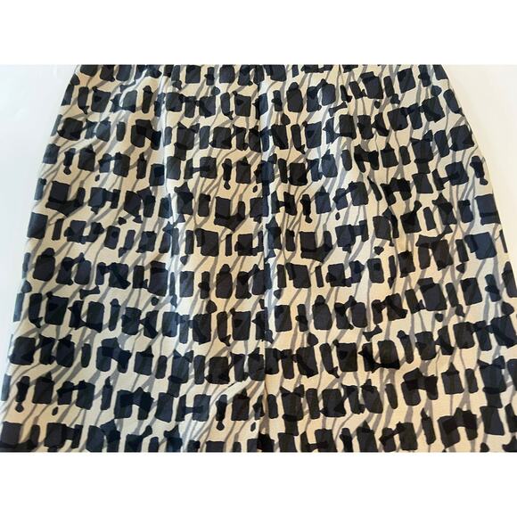Classiques Entier Patterned Silk Wool Blend Straight Cut Skirt Career Women's 6 - Picture 7 of 16